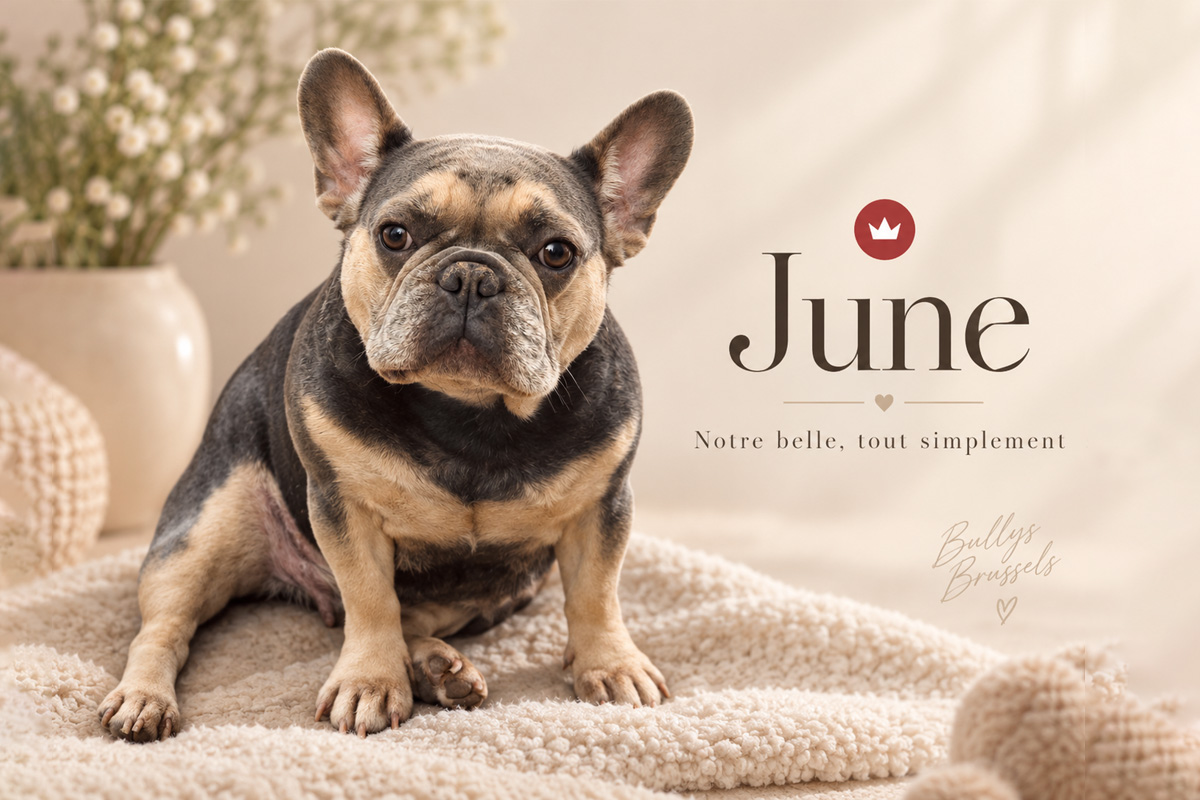 June, bouledogue français de l'élevage Bullys Brussels
