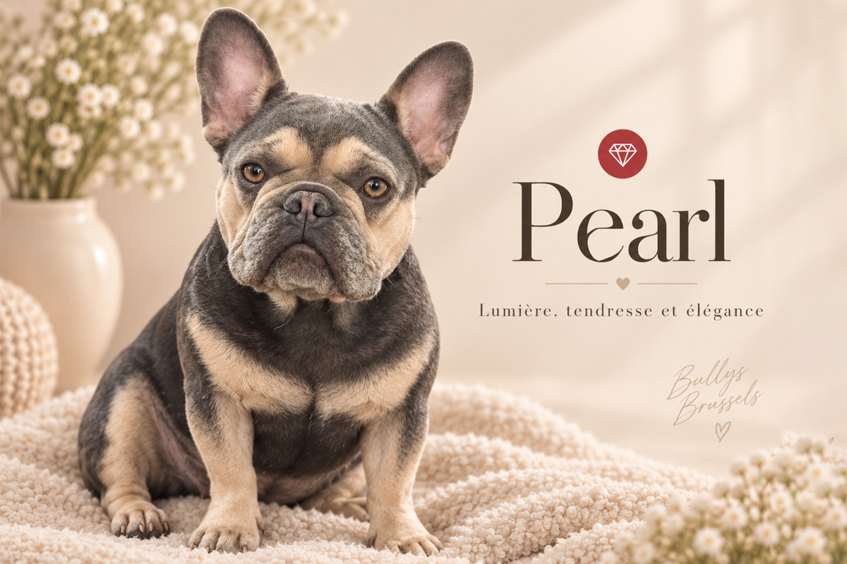Pearl, bouledogue français née chez Bullys Brussels